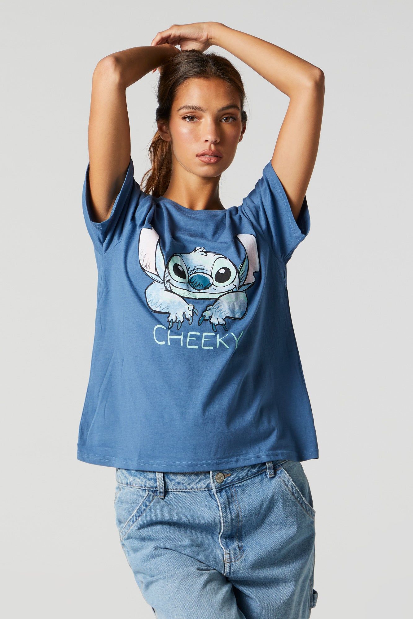Cheeky Stitch Graphic Boyfriend T-Shirt sold by Urban Planet product image thumbnail 2