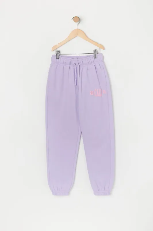 Girls Cali Twill Embroidered Boyfriend Jogger sold by Urban Planet
