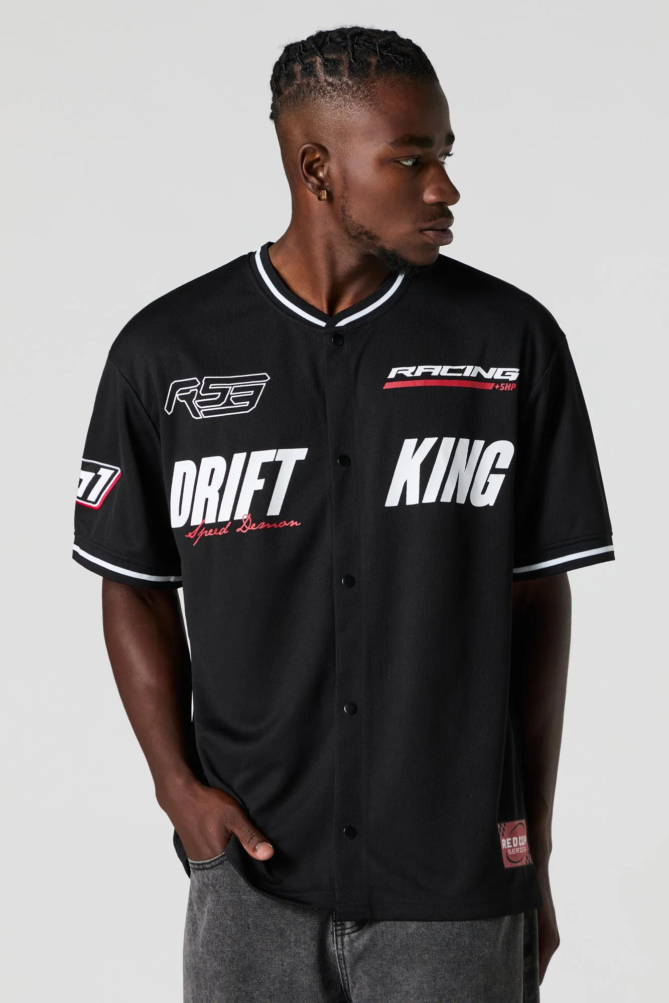 Jersey de baseball en filet à imprimé Drift King sold by Urban Planet