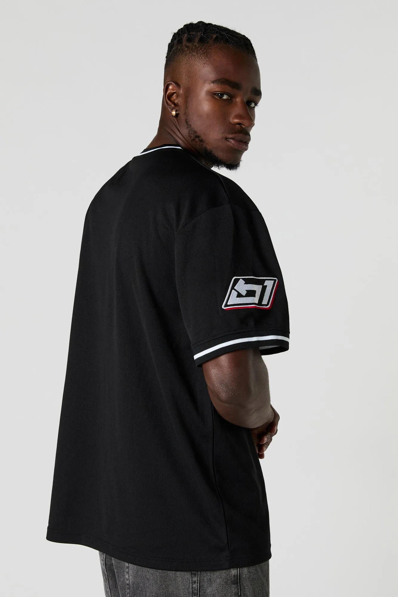 Jersey de baseball en filet à imprimé Drift King sold by Urban Planet product image thumbnail 2