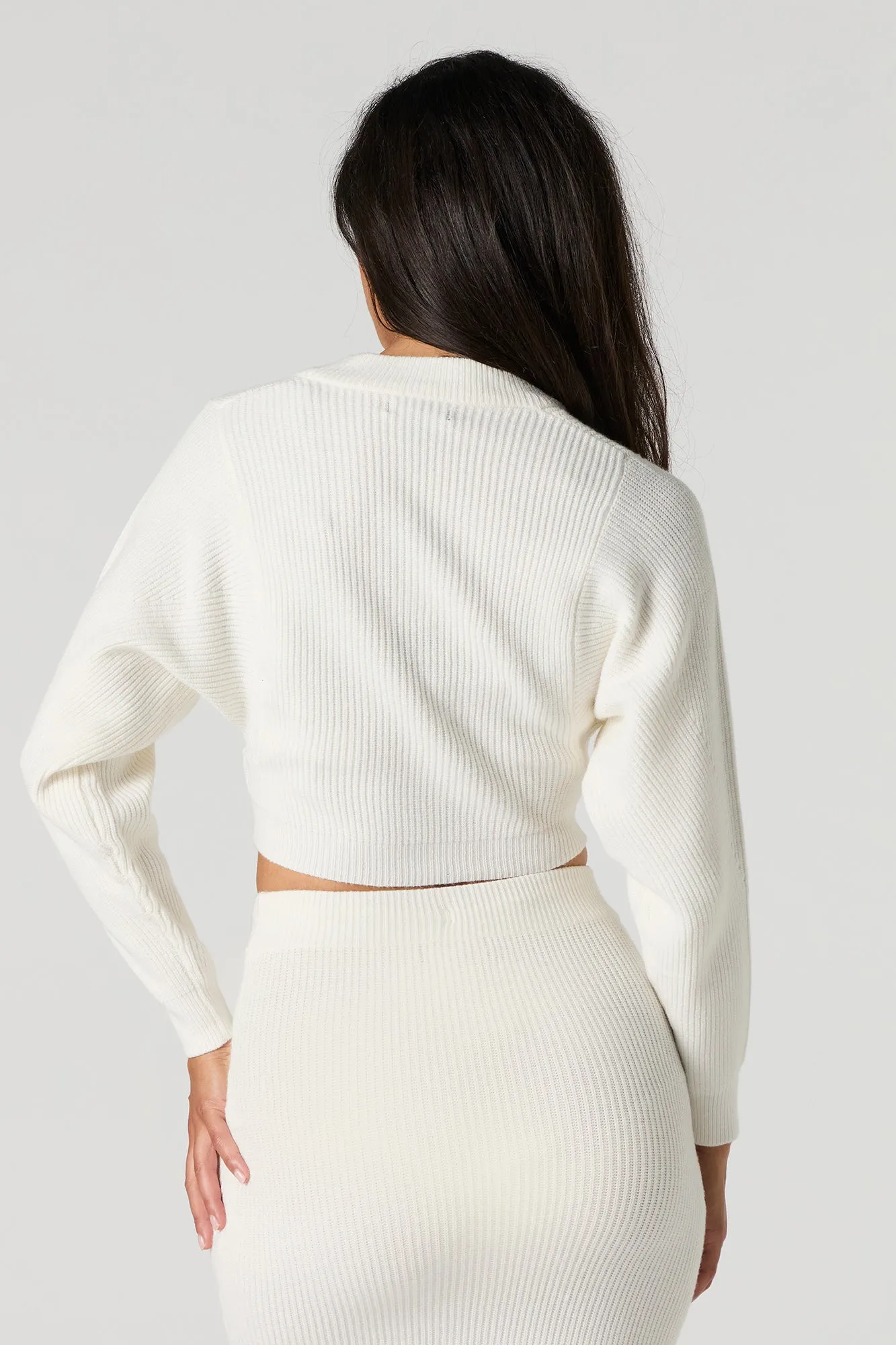 Ribbed Button Up Cardigan sold by Urban Planet product image thumbnail 2