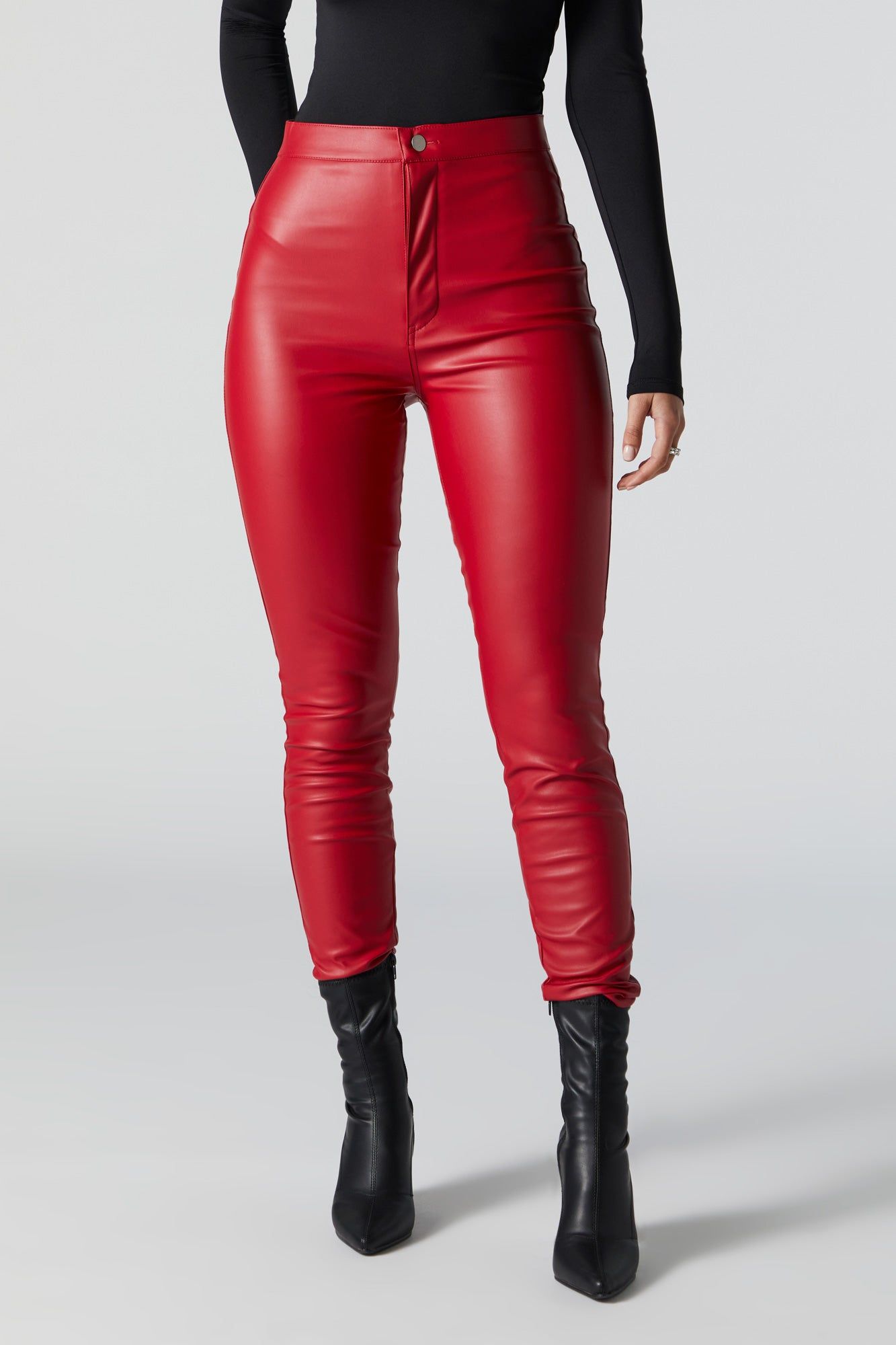 Pantalon ajusté à taille haute en similicuir sold by Urban Planet product image thumbnail 2