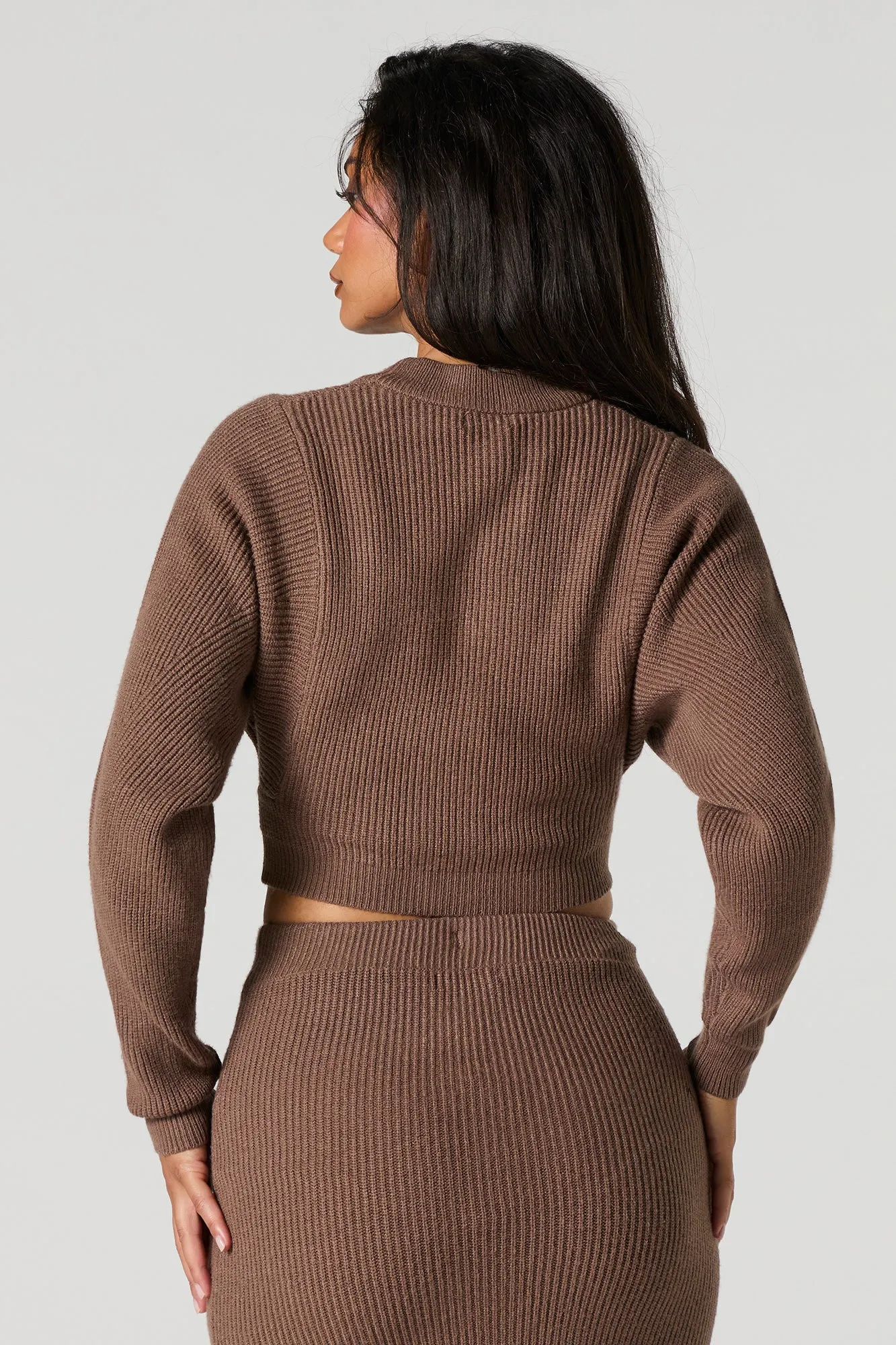 Ribbed Button Up Cardigan sold by Urban Planet product image thumbnail 5