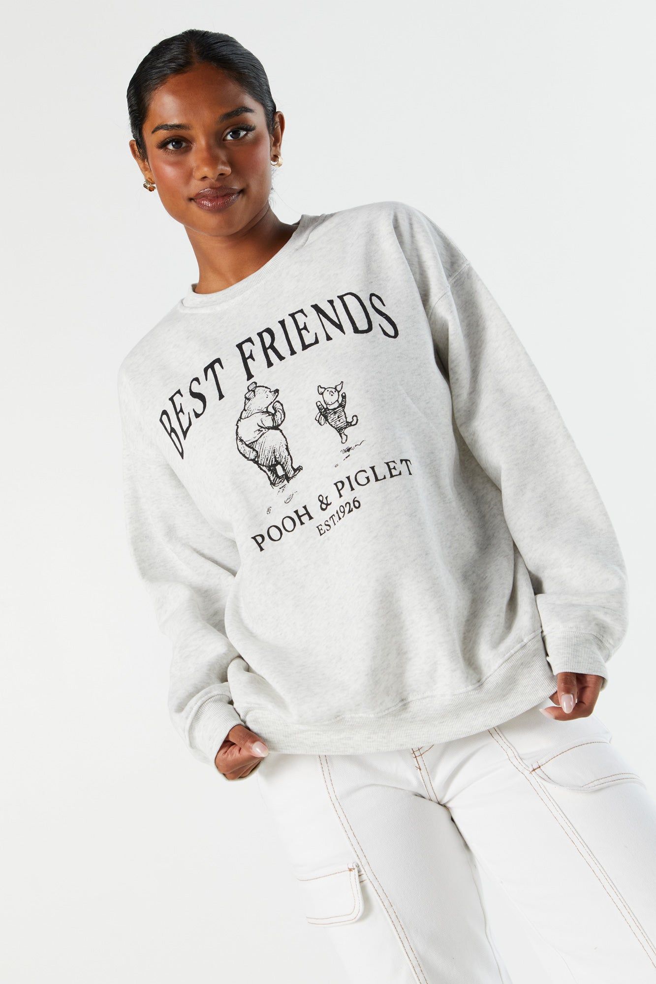 Pooh and Piglet Graphic Fleece Sweatshirt sold by Urban Planet