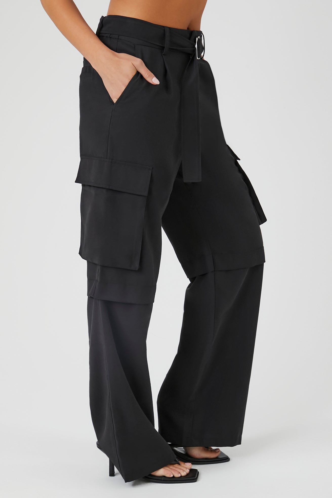 Belted Wide Leg Cargo Pant sold by Urban Planet product image thumbnail 3