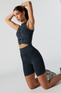 Short de cycliste Sommer Ray côtelé délavé sans couture sold by Urban Planet
