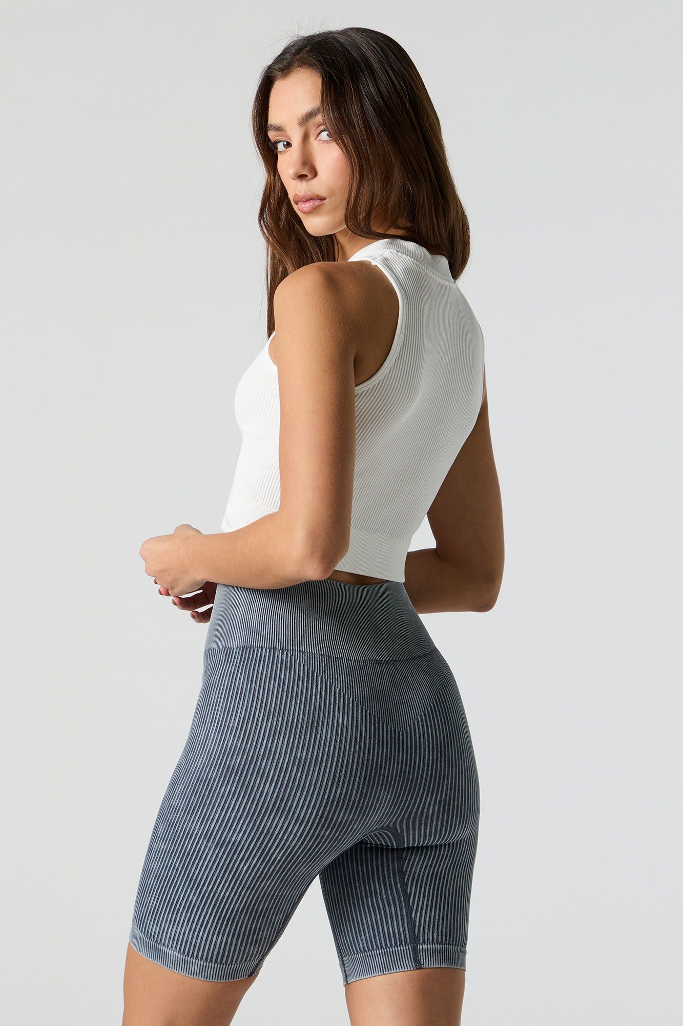 Short de cycliste Sommer Ray côtelé délavé sans couture sold by Urban Planet product image thumbnail 2