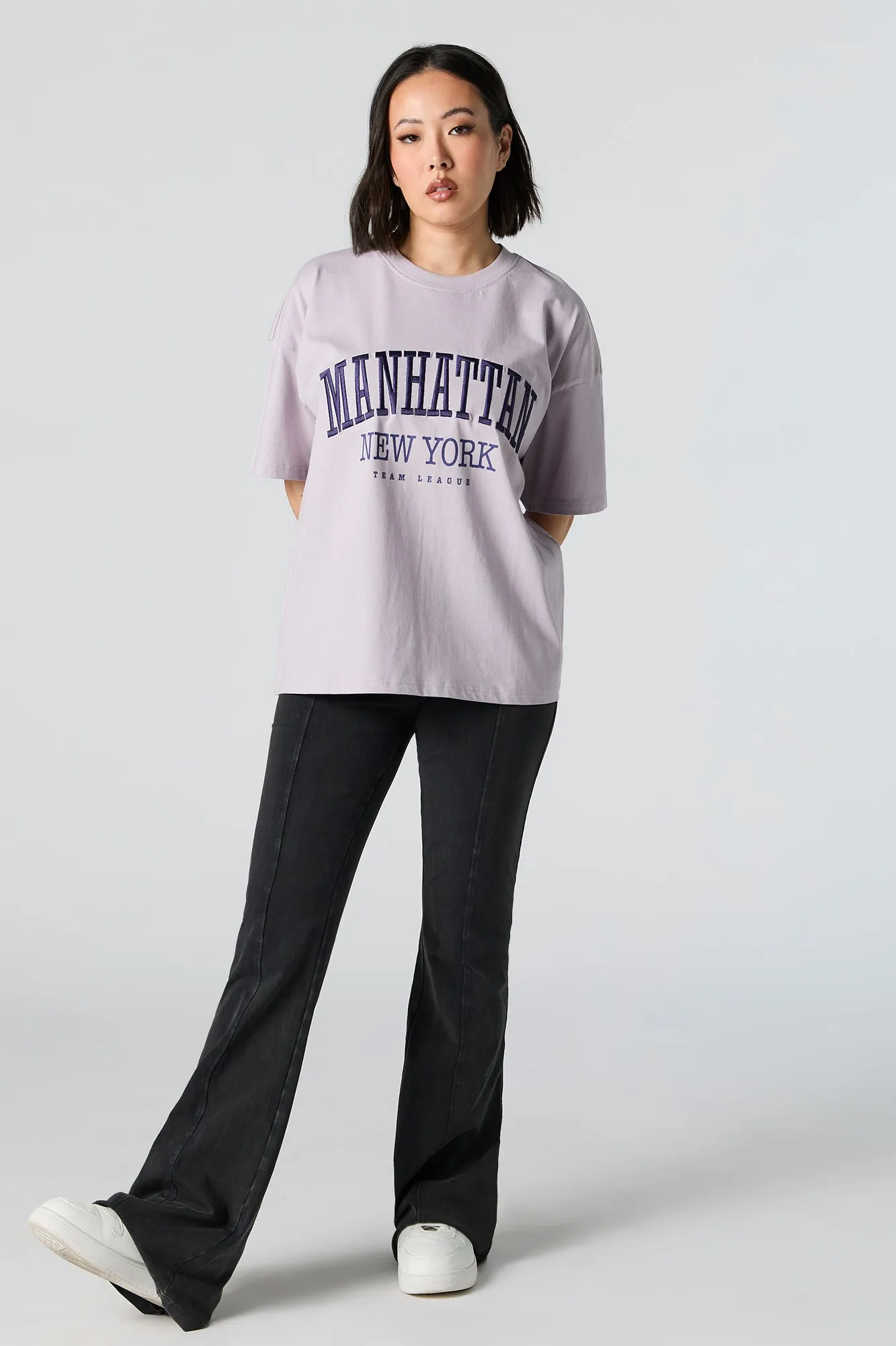Manhattan Embroidered Oversized T-Shirt sold by Urban Planet product image thumbnail 2