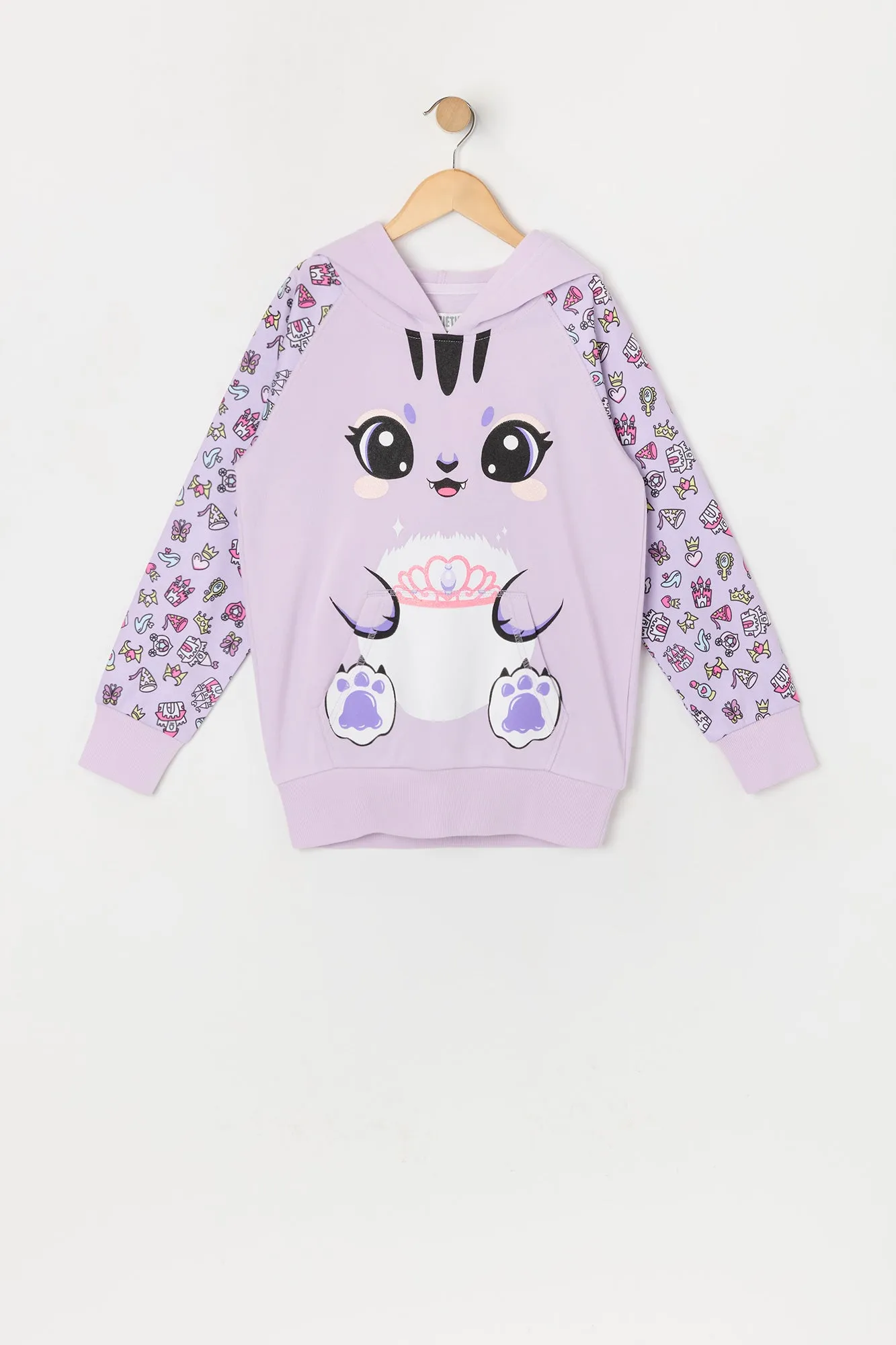 Girls Princess Kitty Character Hoodie sold by Urban Planet product image thumbnail 2