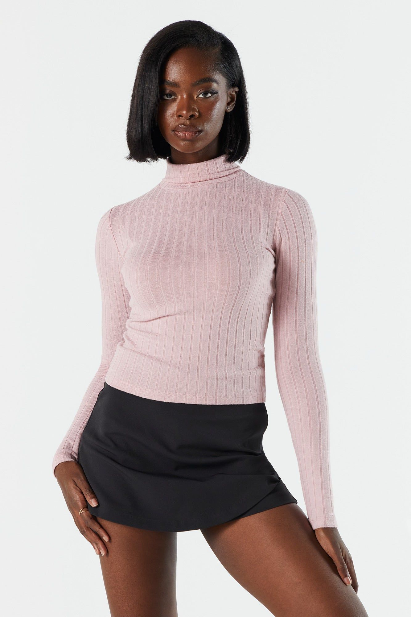 Col roulé en tricot côtelé écourté sold by Urban Planet product image thumbnail 5