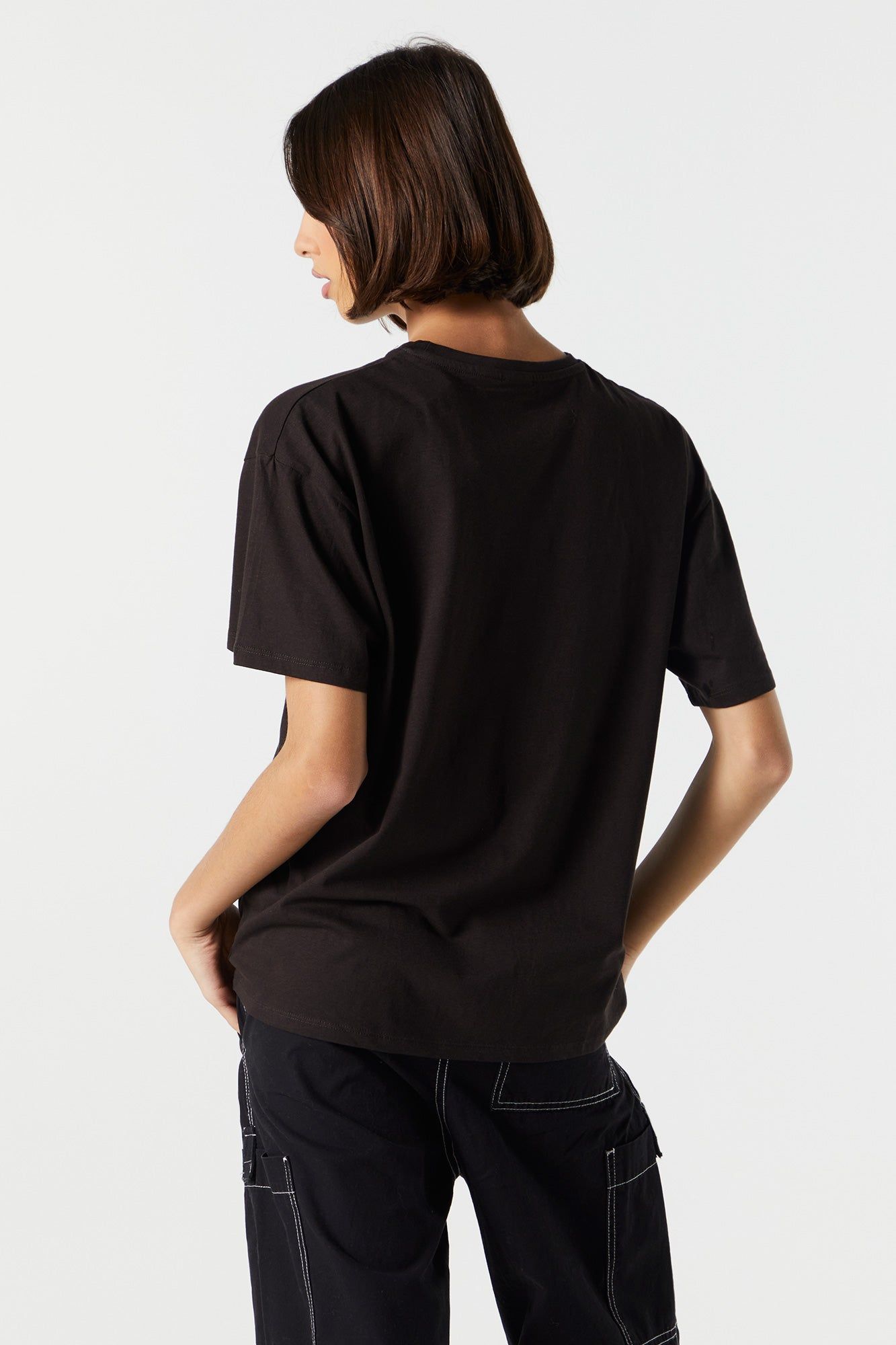 T-shirt de coupe garçonne noir à imprimé ACDC sold by Urban Planet product image thumbnail 2