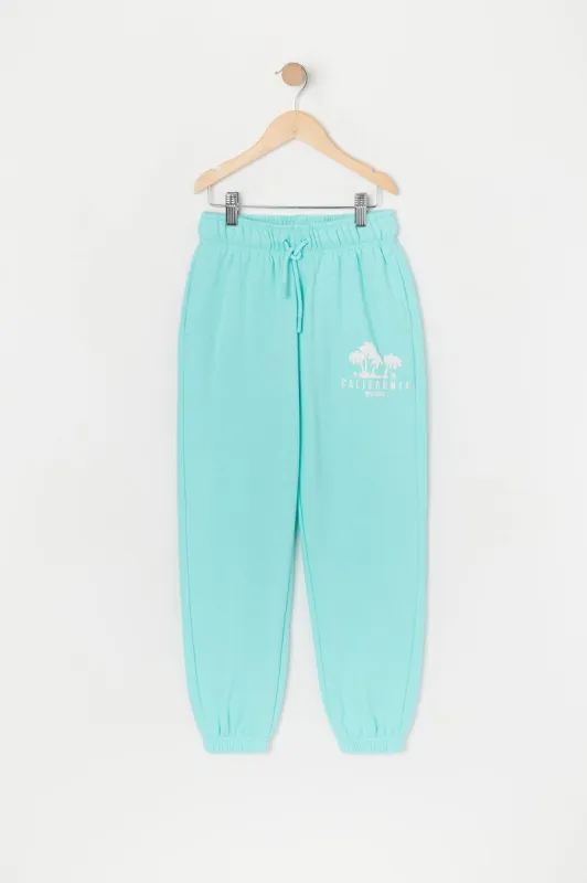 Girls California Embroidered Boyfriend Jogger sold by Urban Planet