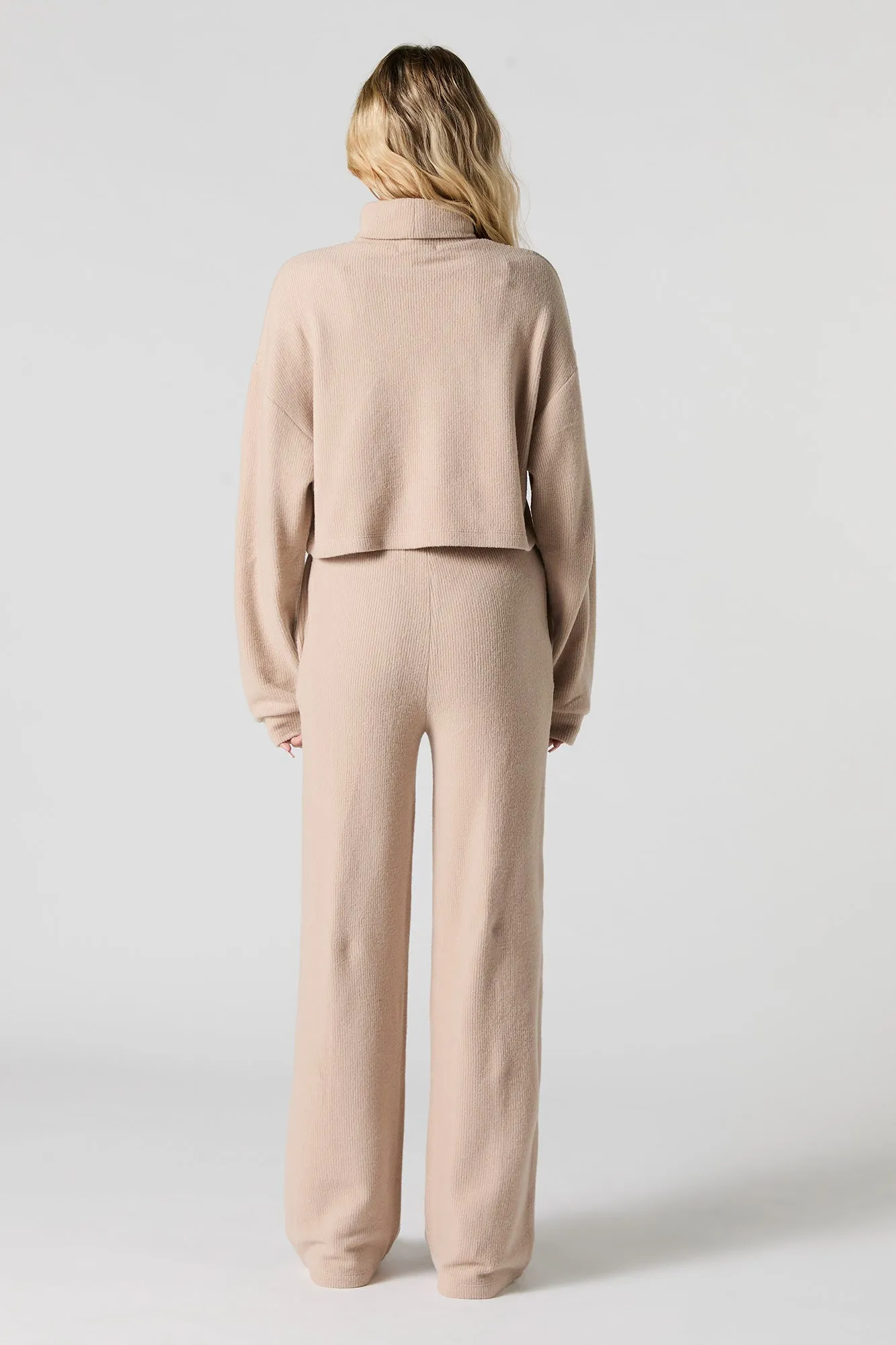 Pantalon en tricot côtelé à jambe large et taille coullissante sold by Urban Planet product image thumbnail 3