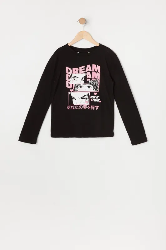 Girls Dream Graphic Long Sleeve Top sold by Urban Planet