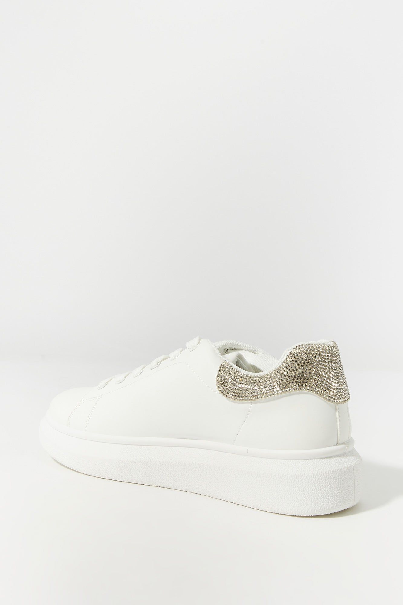 Rhinestone Heel Platform Lace Up Sneaker sold by Urban Planet product image thumbnail 4
