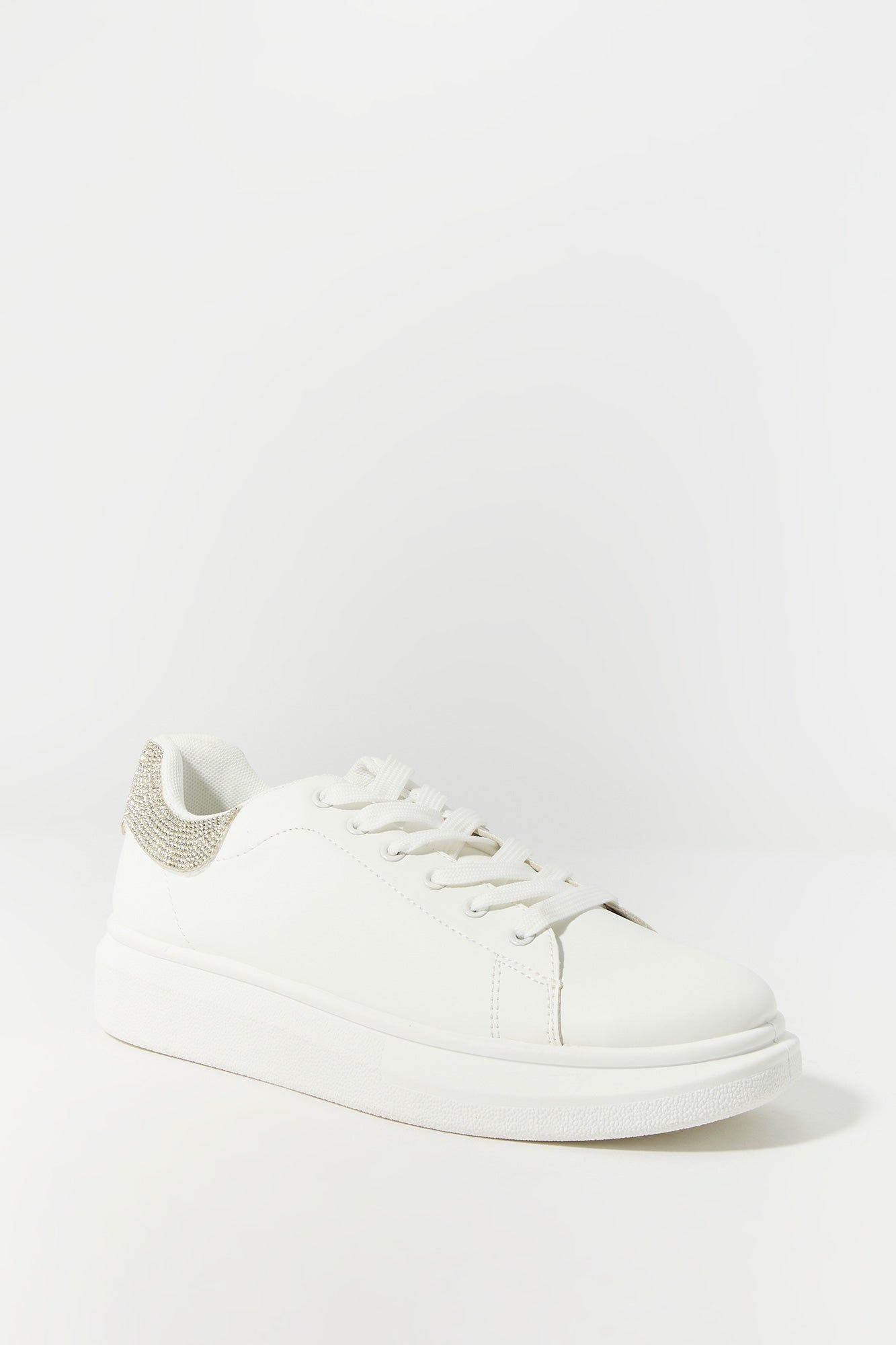 Rhinestone Heel Platform Lace Up Sneaker sold by Urban Planet product image thumbnail 3