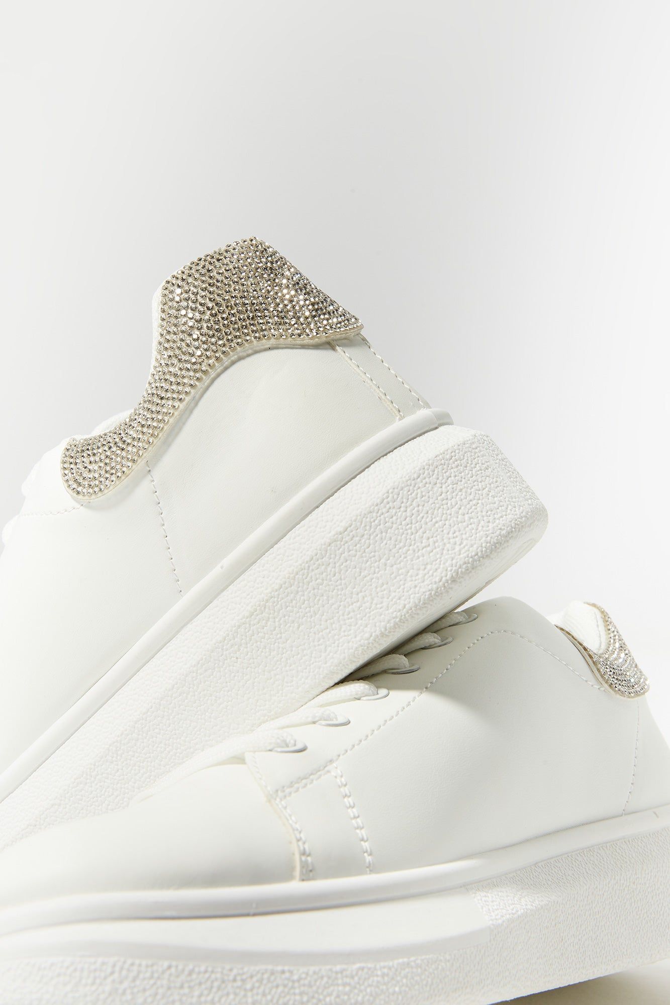 Rhinestone Heel Platform Lace Up Sneaker sold by Urban Planet product image thumbnail 2