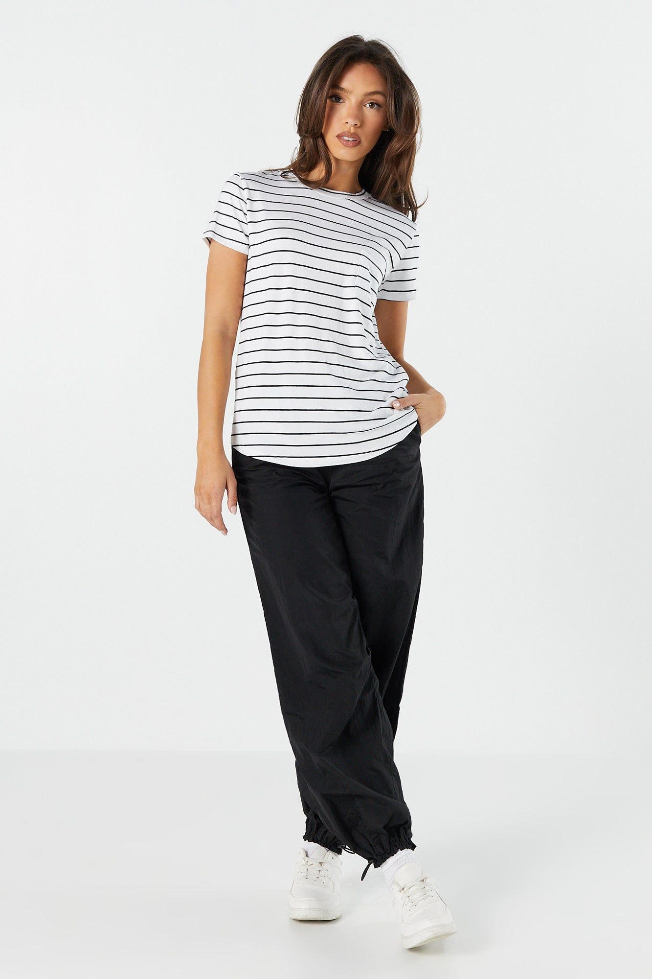 Striped Relaxed Crewneck T-Shirt sold by Urban Planet product image thumbnail 3