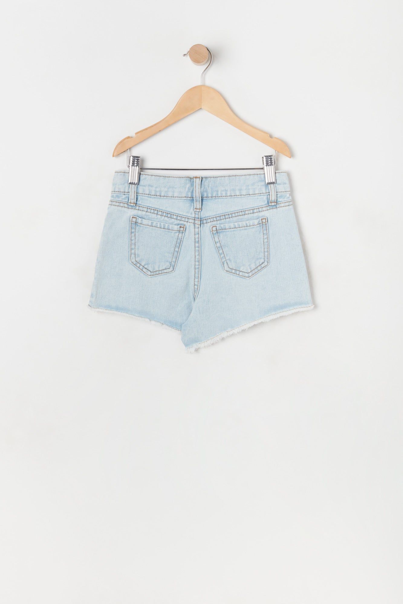 Girls Chelsea High-Rise Vintage Rip Light Wash Short sold by Urban Planet product image thumbnail 2