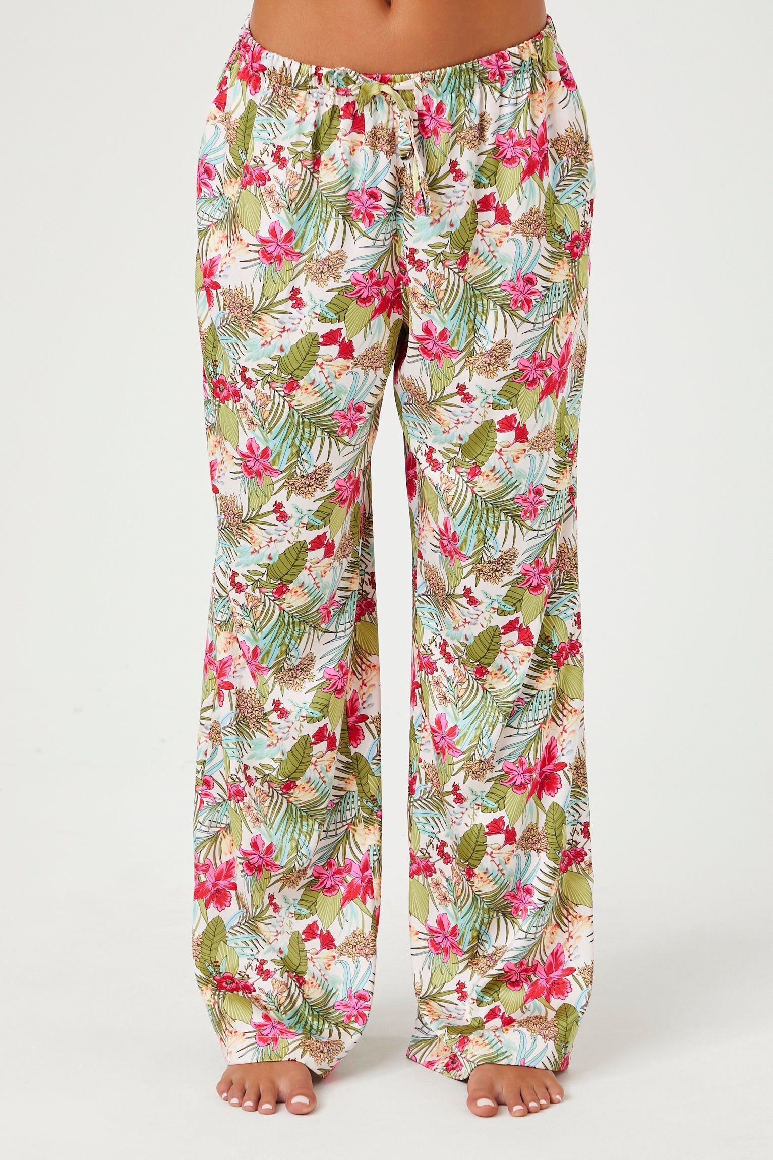 Satin Tropical Print Pajama Pant sold by Urban Planet product image thumbnail 2