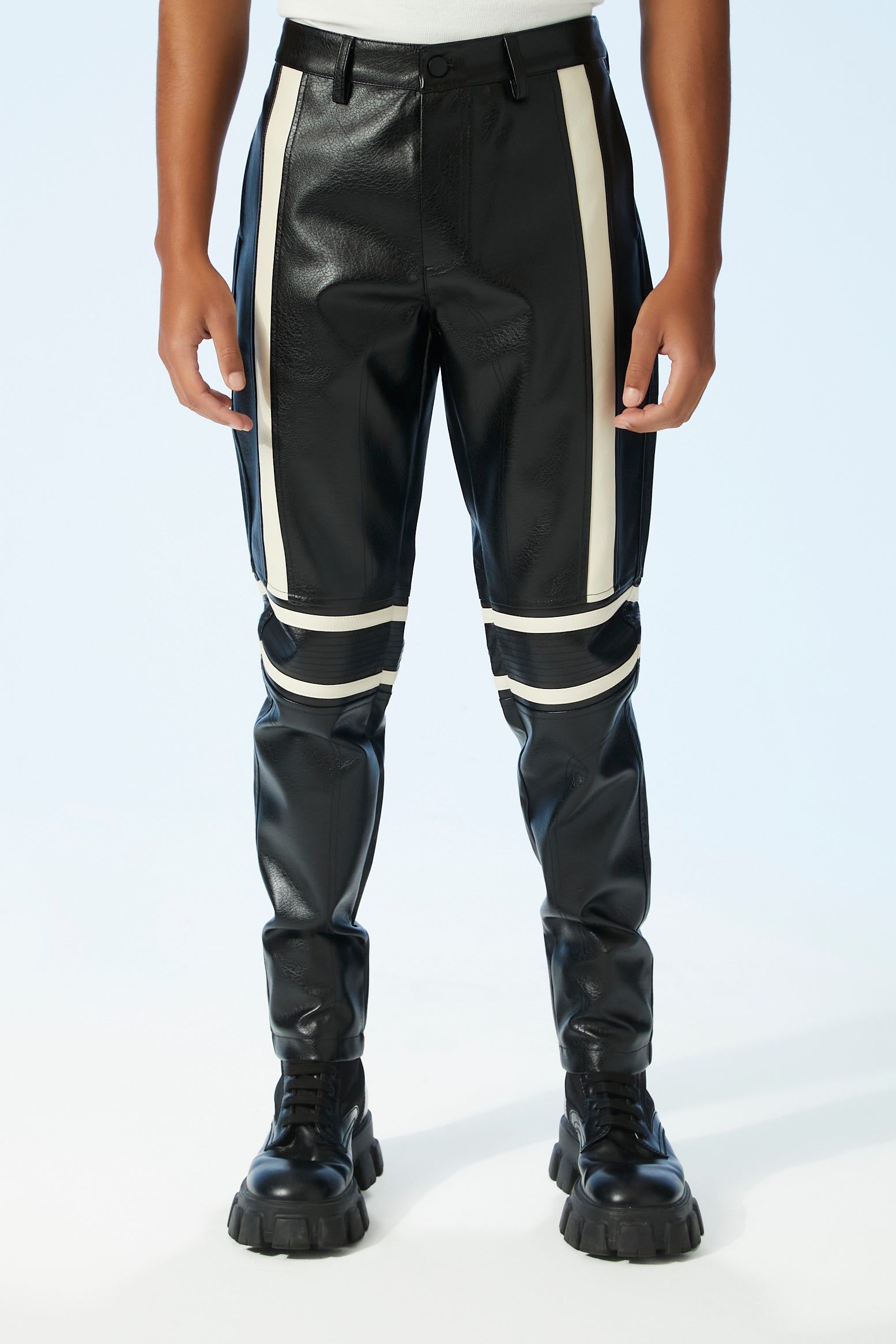 Faux Leather Striped Pant sold by Urban Planet