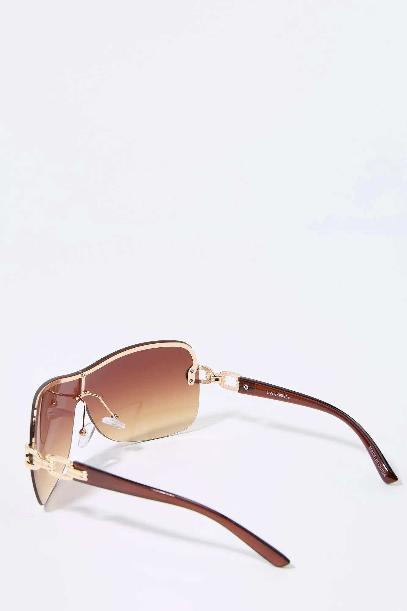 Coloured Rimless Shield Sunglasses sold by Urban Planet product image thumbnail 3