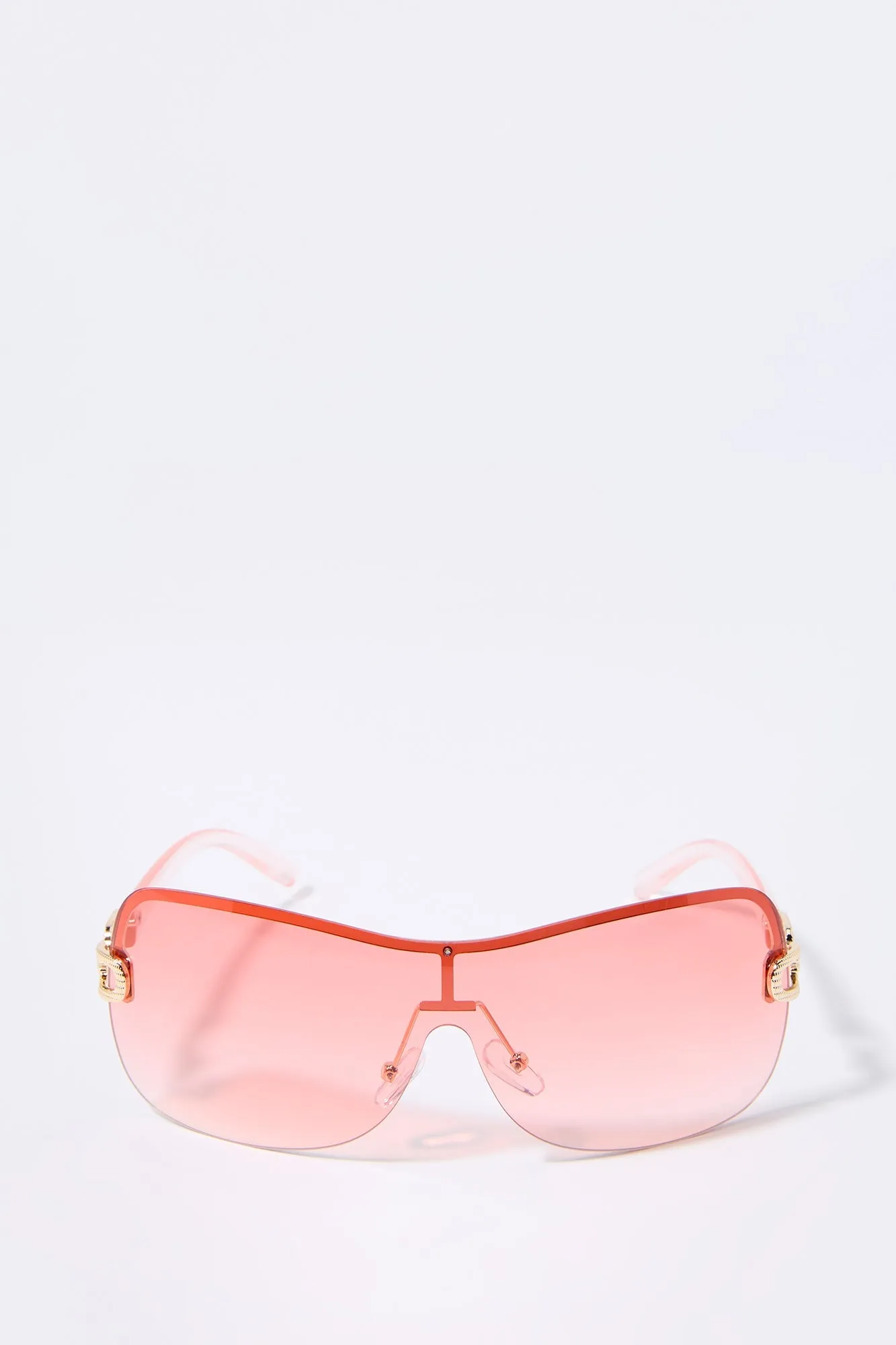 Coloured Rimless Shield Sunglasses sold by Urban Planet product image thumbnail 4