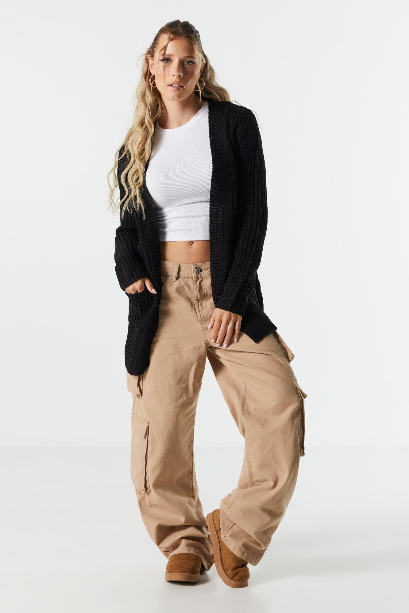 Front Pocket Knit Cardigan sold by Urban Planet product image thumbnail 3