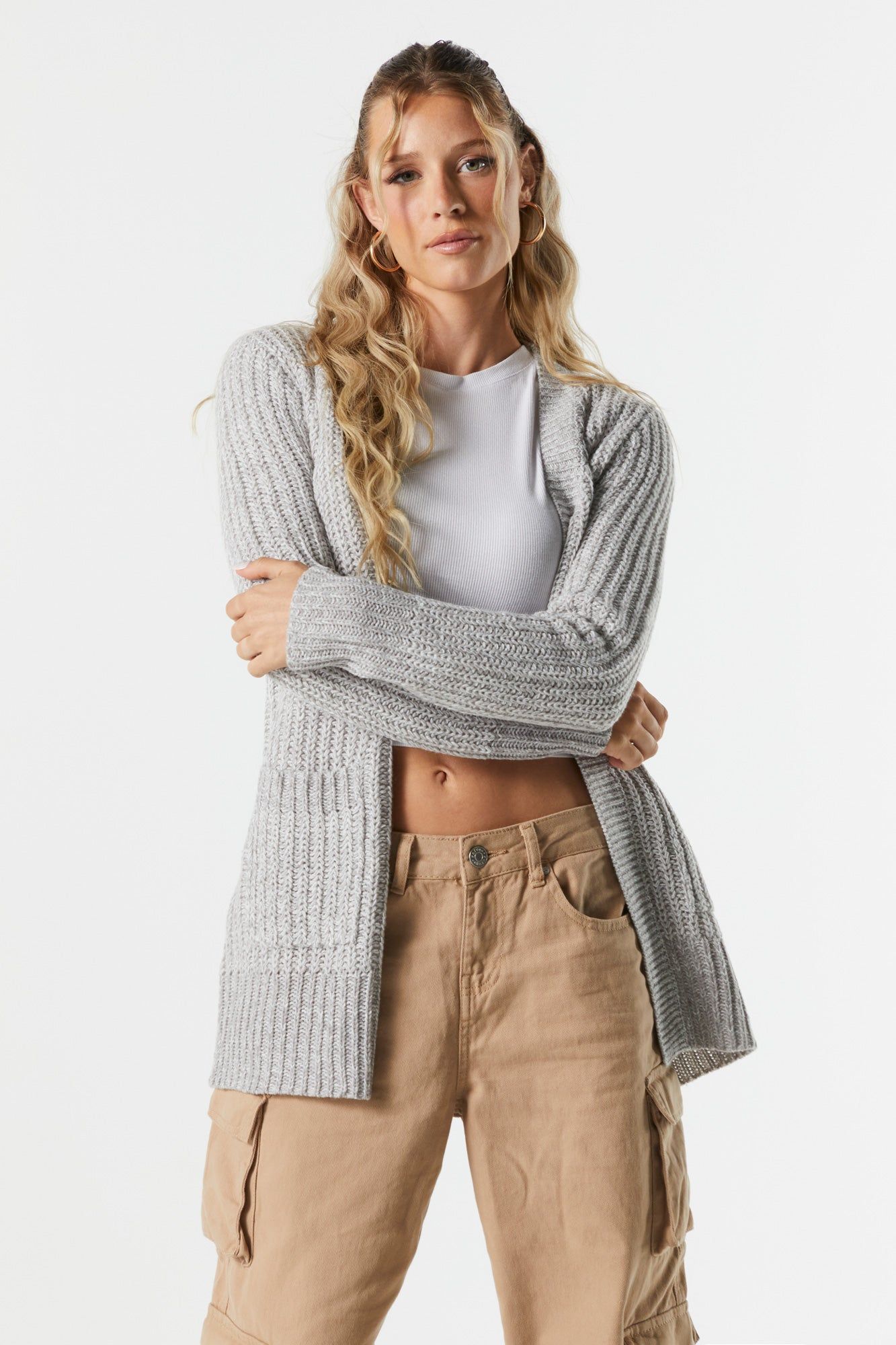 Front Pocket Knit Cardigan sold by Urban Planet product image thumbnail 4