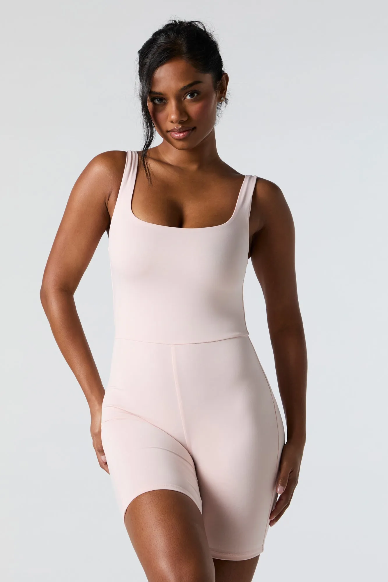 Combi-short débardeur profilé rose sold by Urban Planet