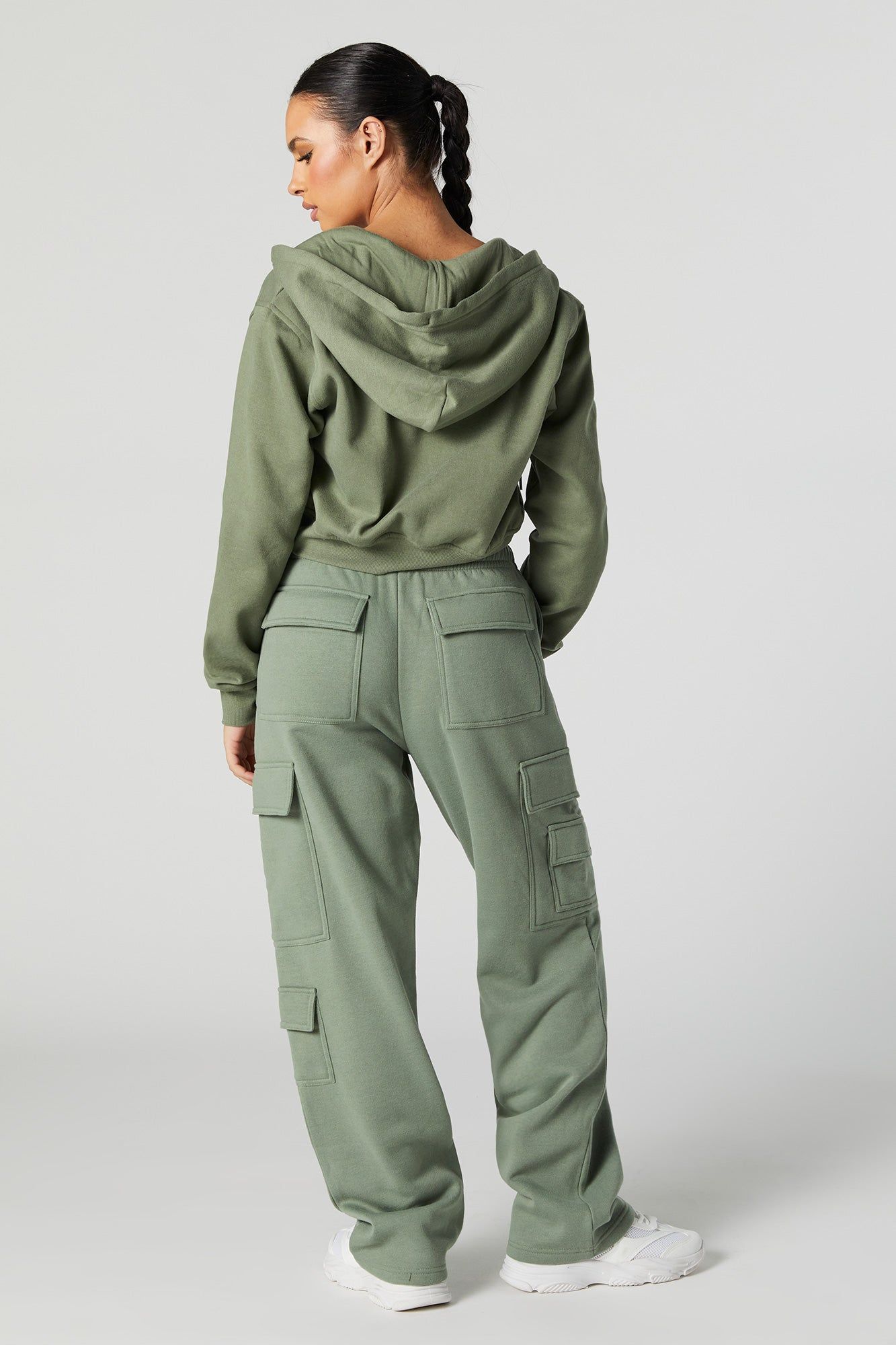 Fleece Wide Leg Cargo Jogger sold by Urban Planet product image thumbnail 3
