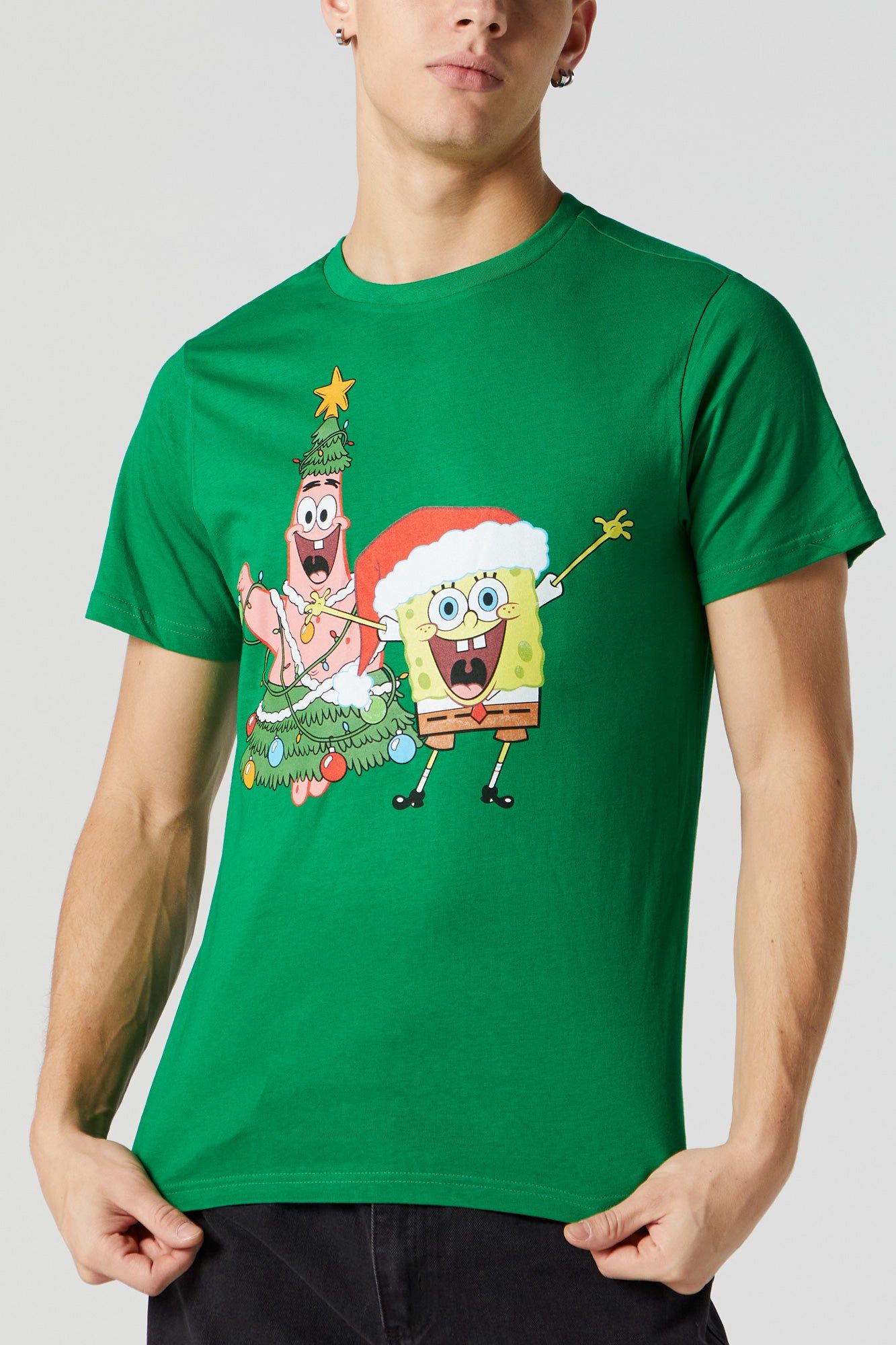SpongeBob and Patrick Xmas Graphic T-Shirt sold by Urban Planet product image thumbnail 2