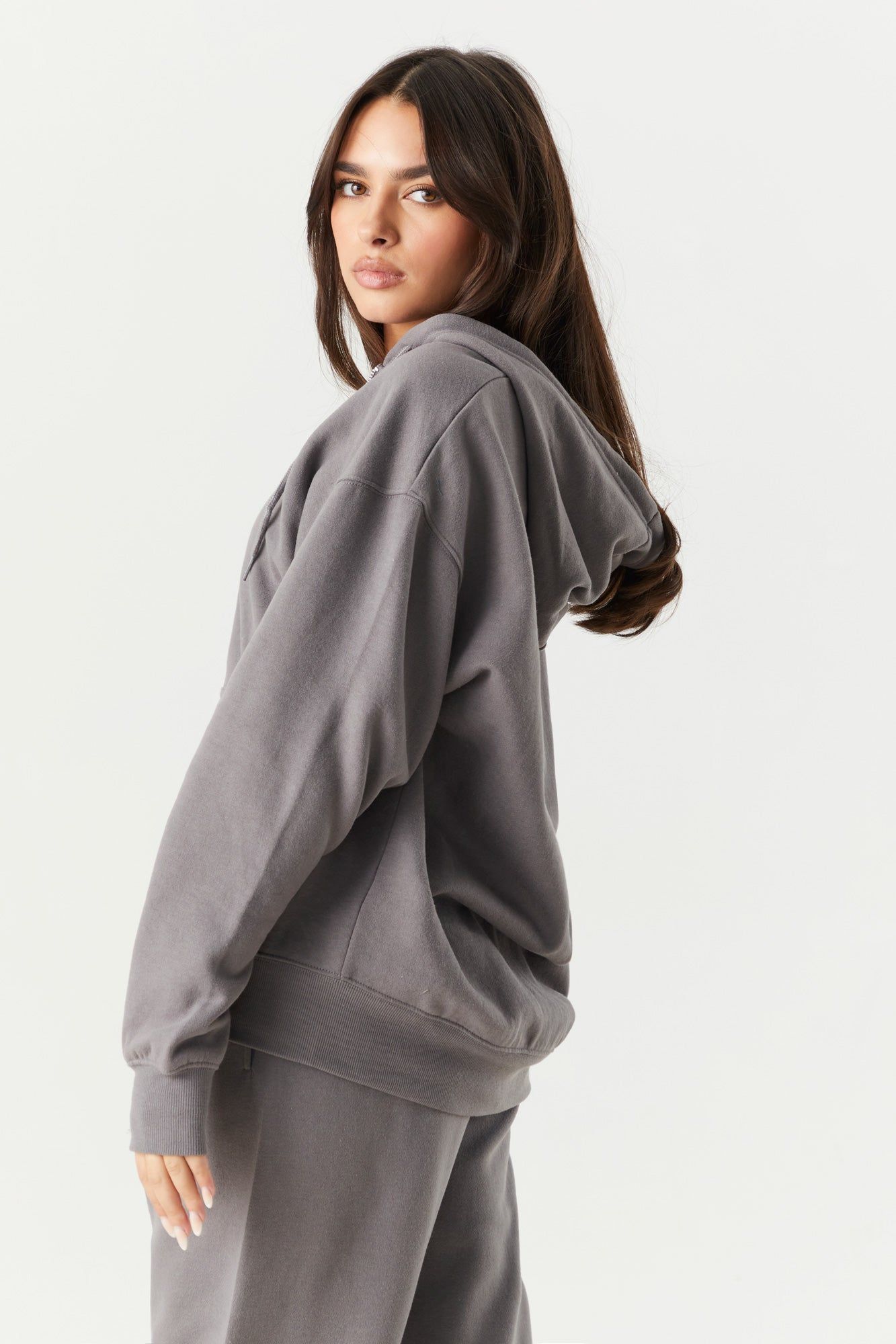 Fleece Oversized Zip-Up Hoodie sold by Urban Planet product image thumbnail 11