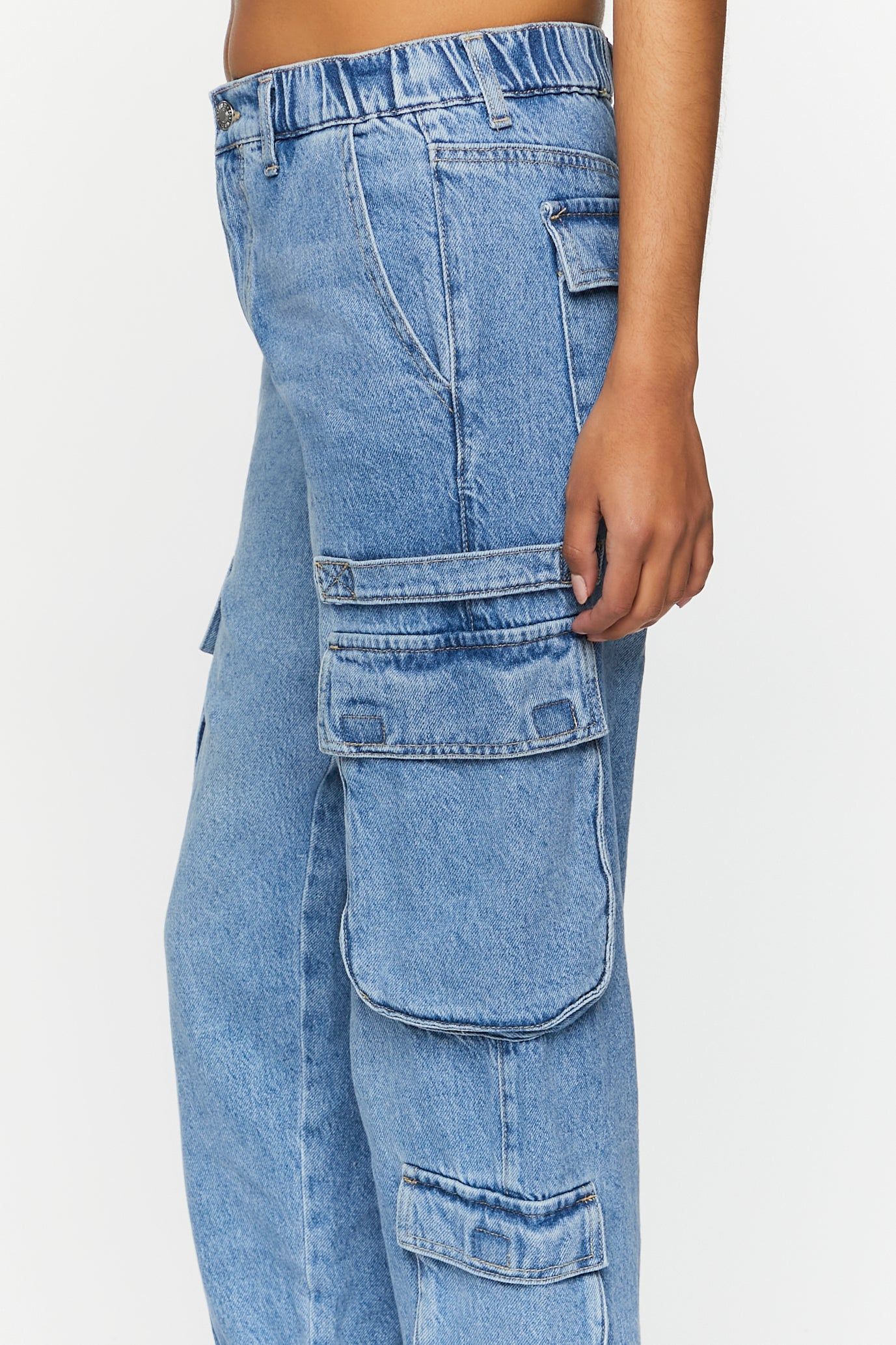 Mid Rise Denim Cargo Jogger sold by Urban Planet product image thumbnail 5