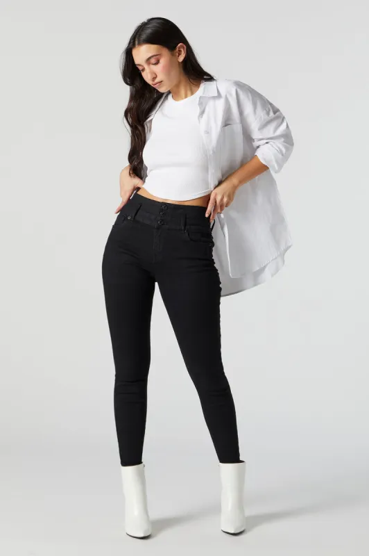 Ibiza Black Wash Push Up Jean sold by Urban Planet