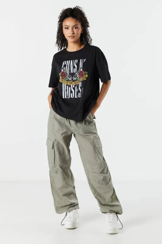 Nylon Mid Rise Cargo Parachute Pant sold by Urban Planet