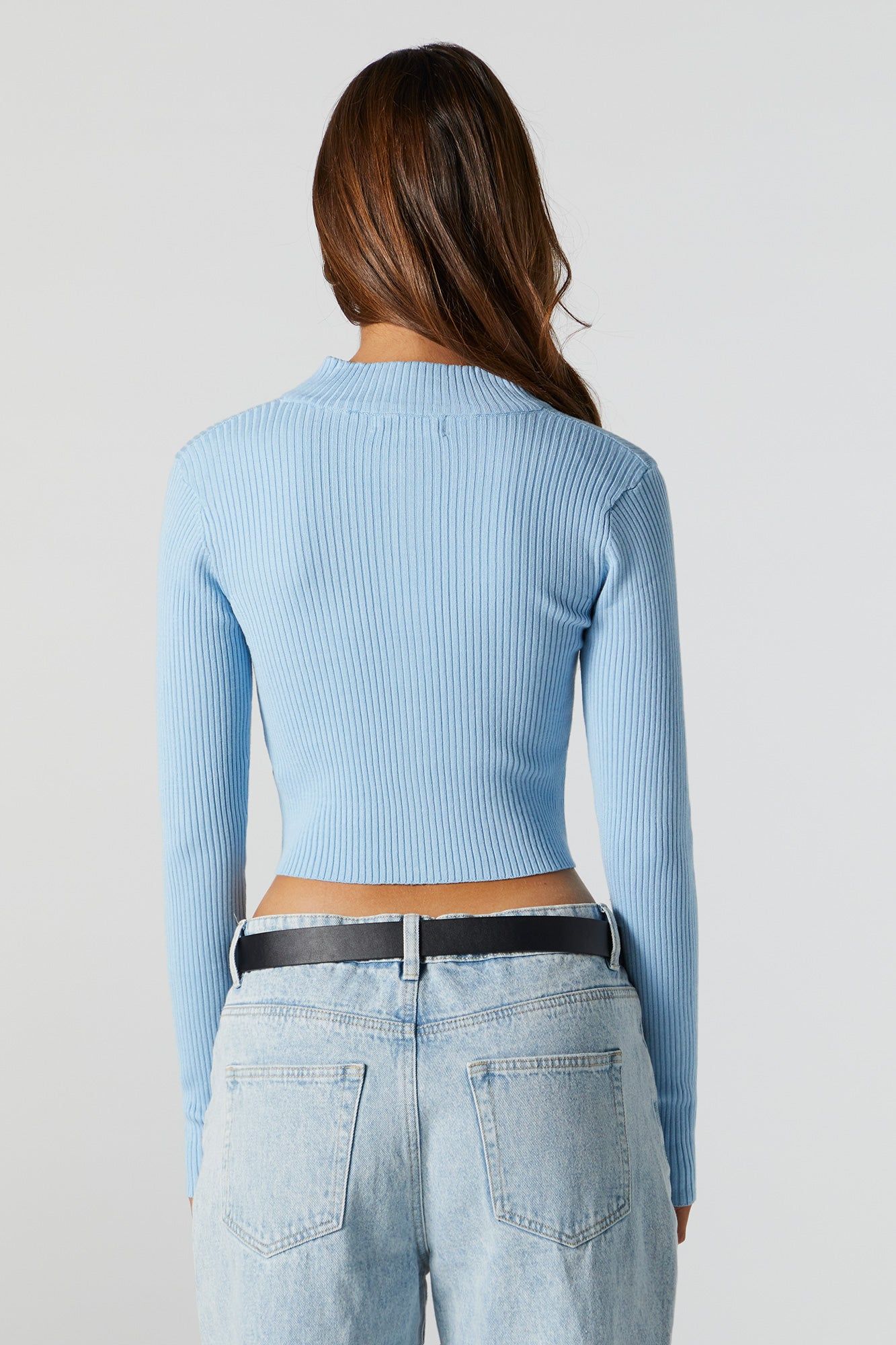 Ribbed Knit Zip-Up Cardigan sold by Urban Planet product image thumbnail 4