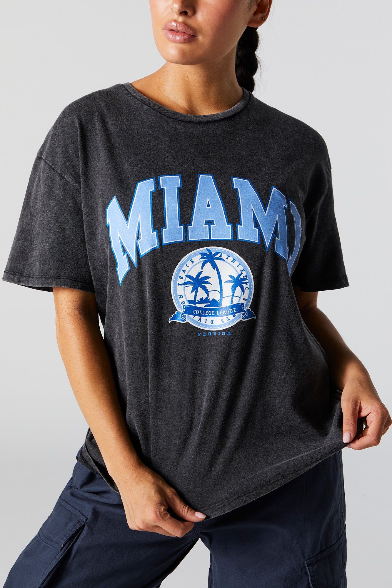 T-shirt de coupe garçonne à imprimé Miami sold by Urban Planet product image thumbnail 4