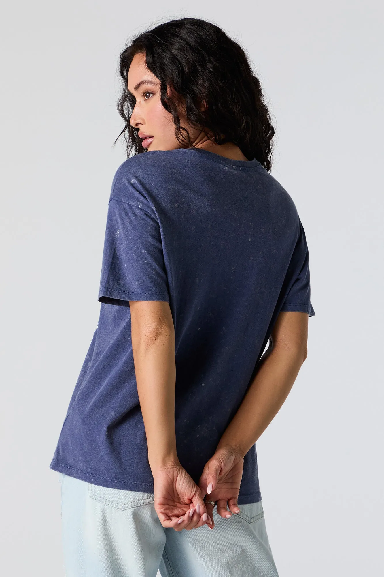 Inhale Courage Graphic Washed Boyfriend T-Shirt sold by Urban Planet product image thumbnail 3