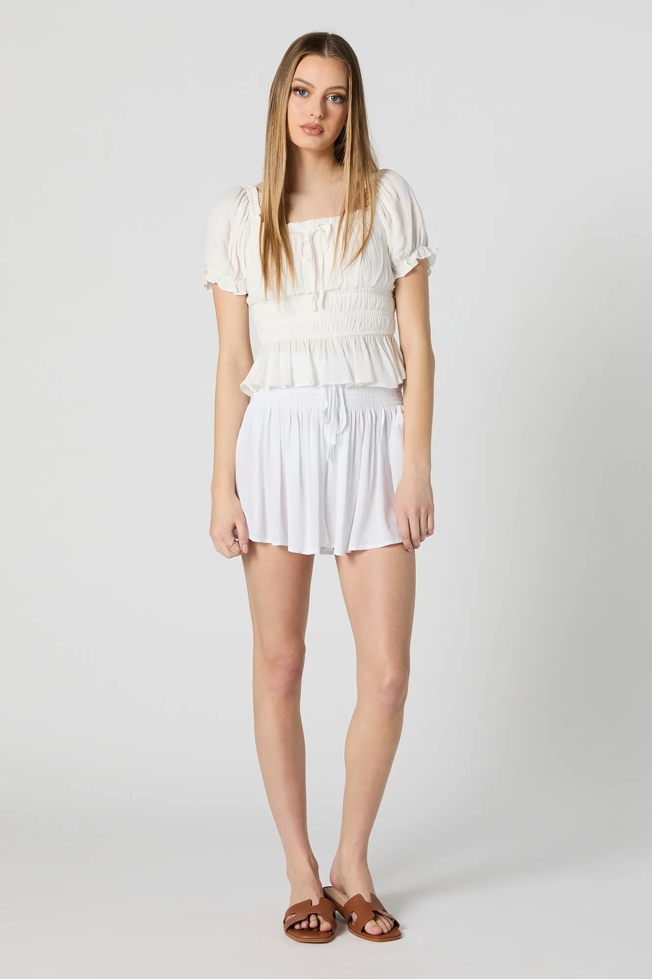 Short Sleeve Milkmaid Top sold by Urban Planet product image thumbnail 3