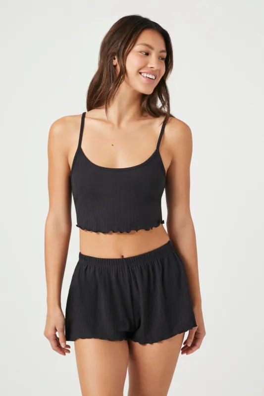 Ribbed Cami and Short 2 Piece Pajama Set sold by Urban Planet