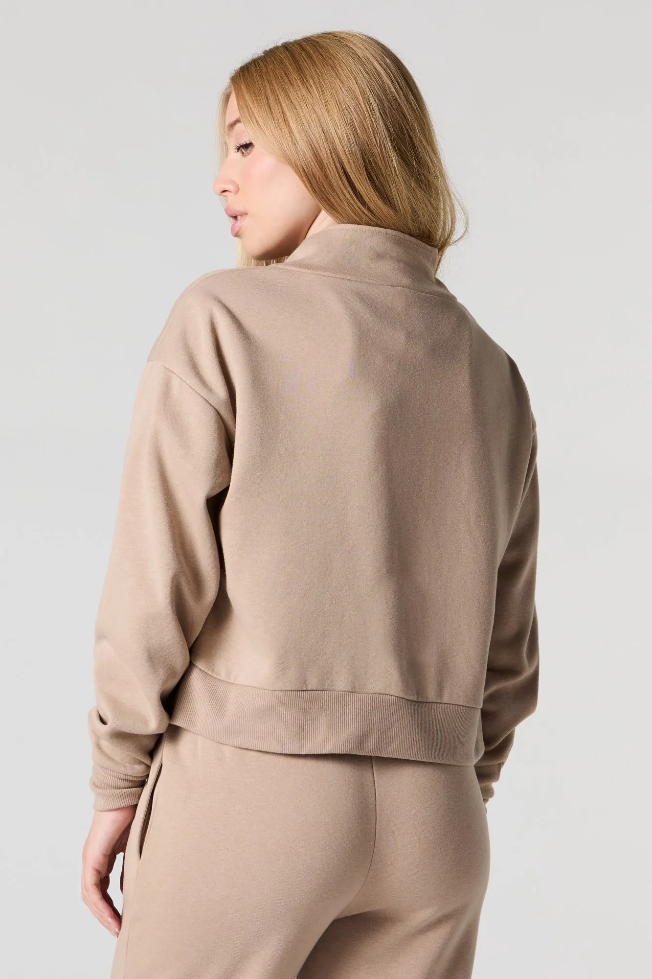 Fleece Zip-Up Sweatshirt sold by Urban Planet product image thumbnail 5