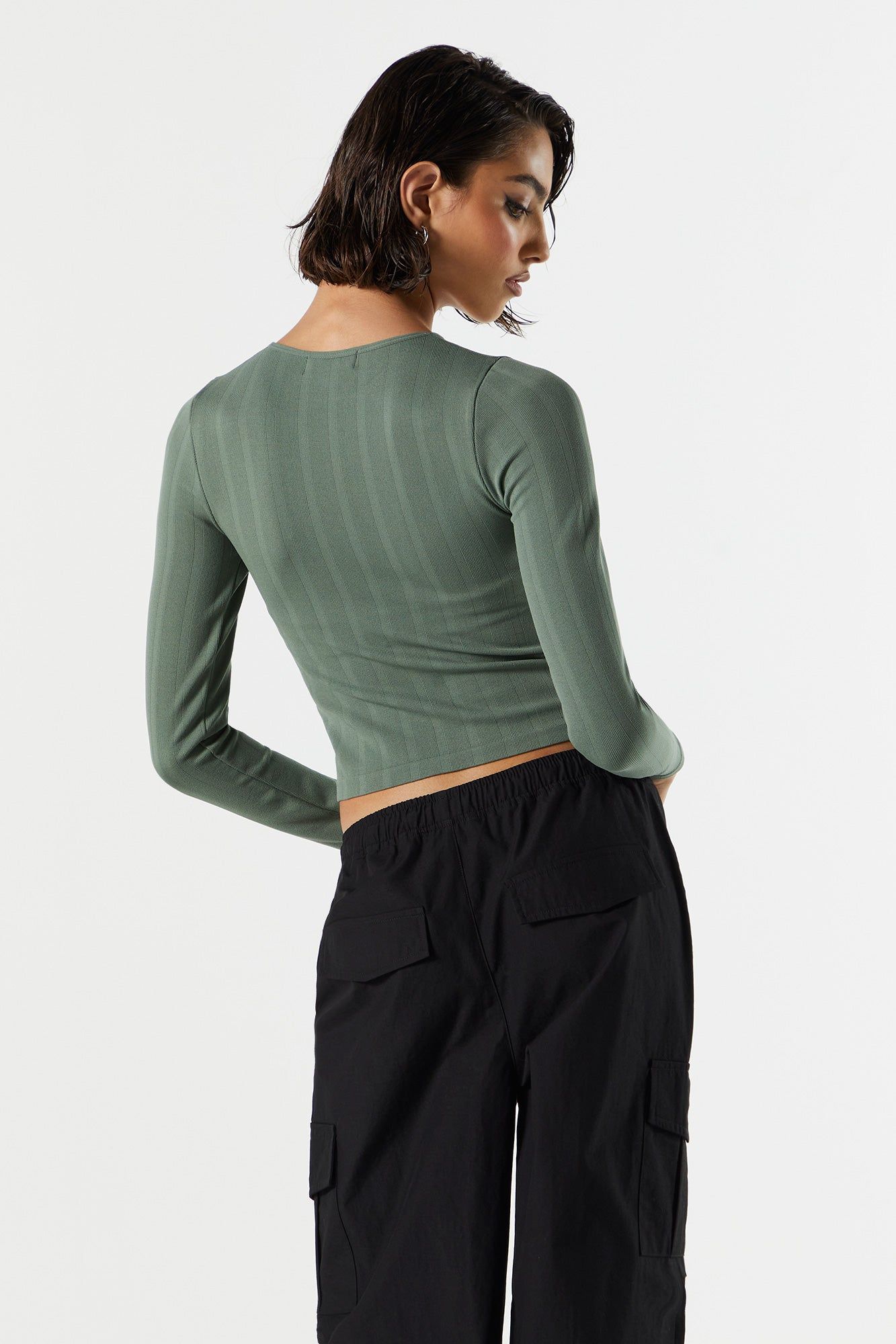 Seamless Ribbed Long Sleeve Top sold by Urban Planet product image thumbnail 2