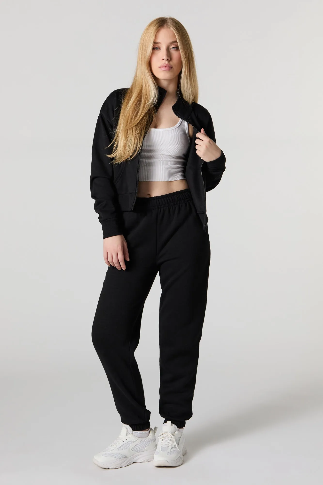 Fleece Zip-Up Sweatshirt sold by Urban Planet product image thumbnail 3