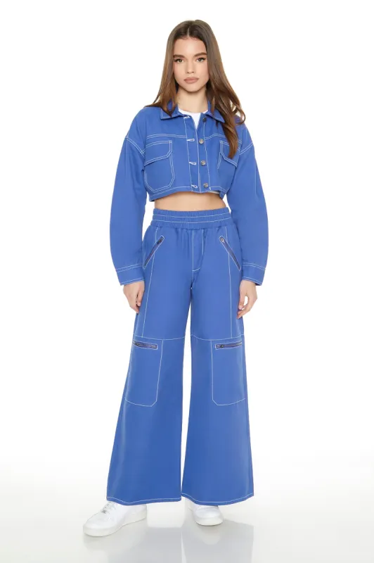 Zip Pocket Flare Cargo Pant sold by Urban Planet
