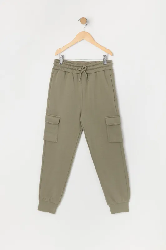 Jogger cargo en molleton uni pour garçon sold by Urban Planet