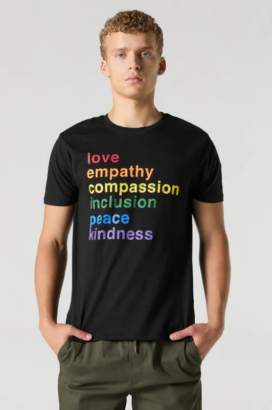 T-shirt à imprimé Love Compassion Kindness sold by Urban Planet