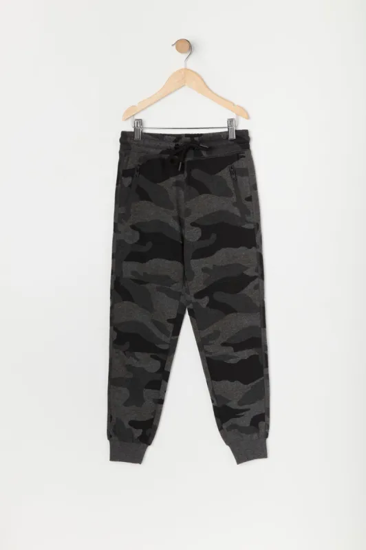 Boys Camo Zip Pocket Jogger sold by Urban Planet