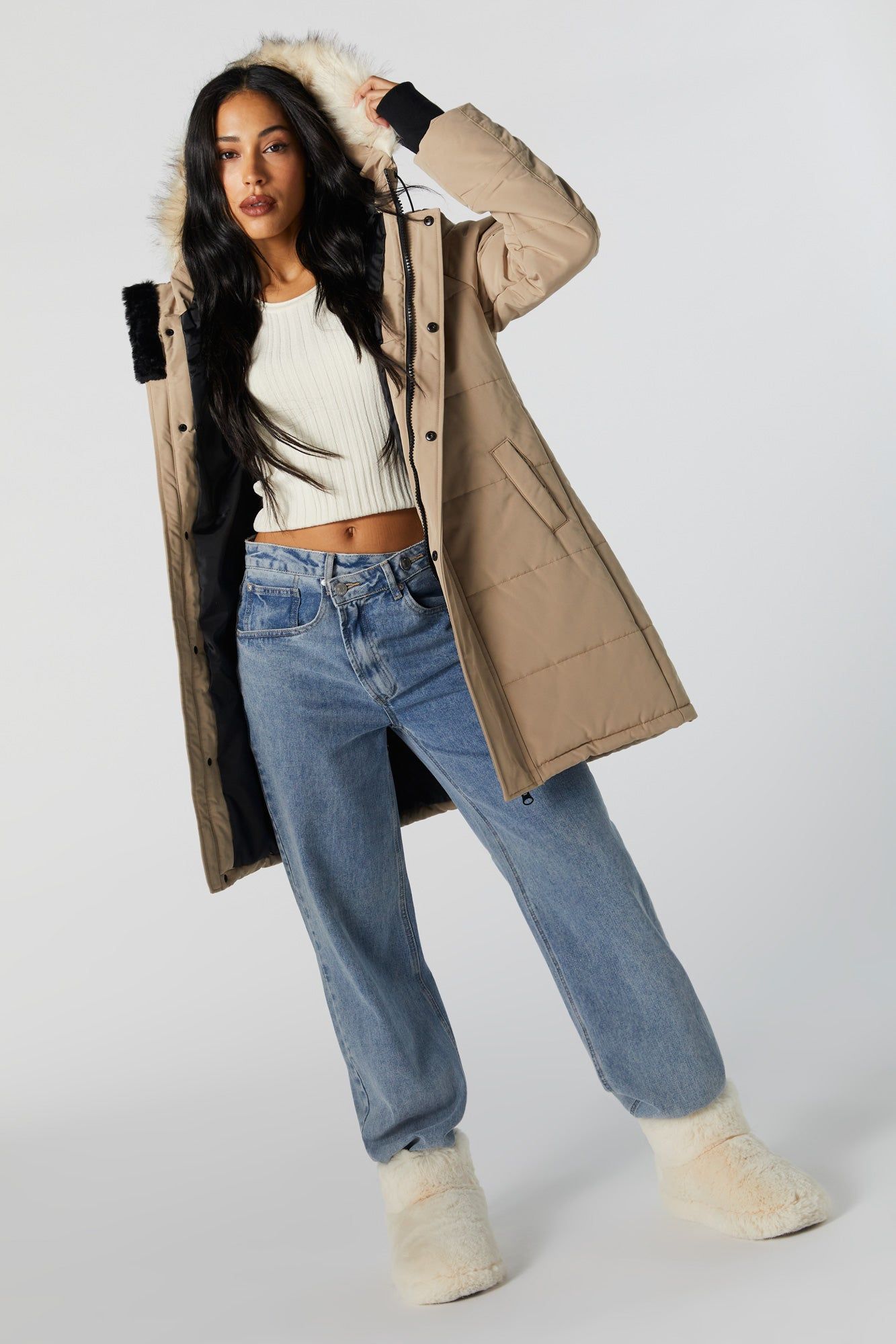 Quilted Puffer Jacket sold by Urban Planet