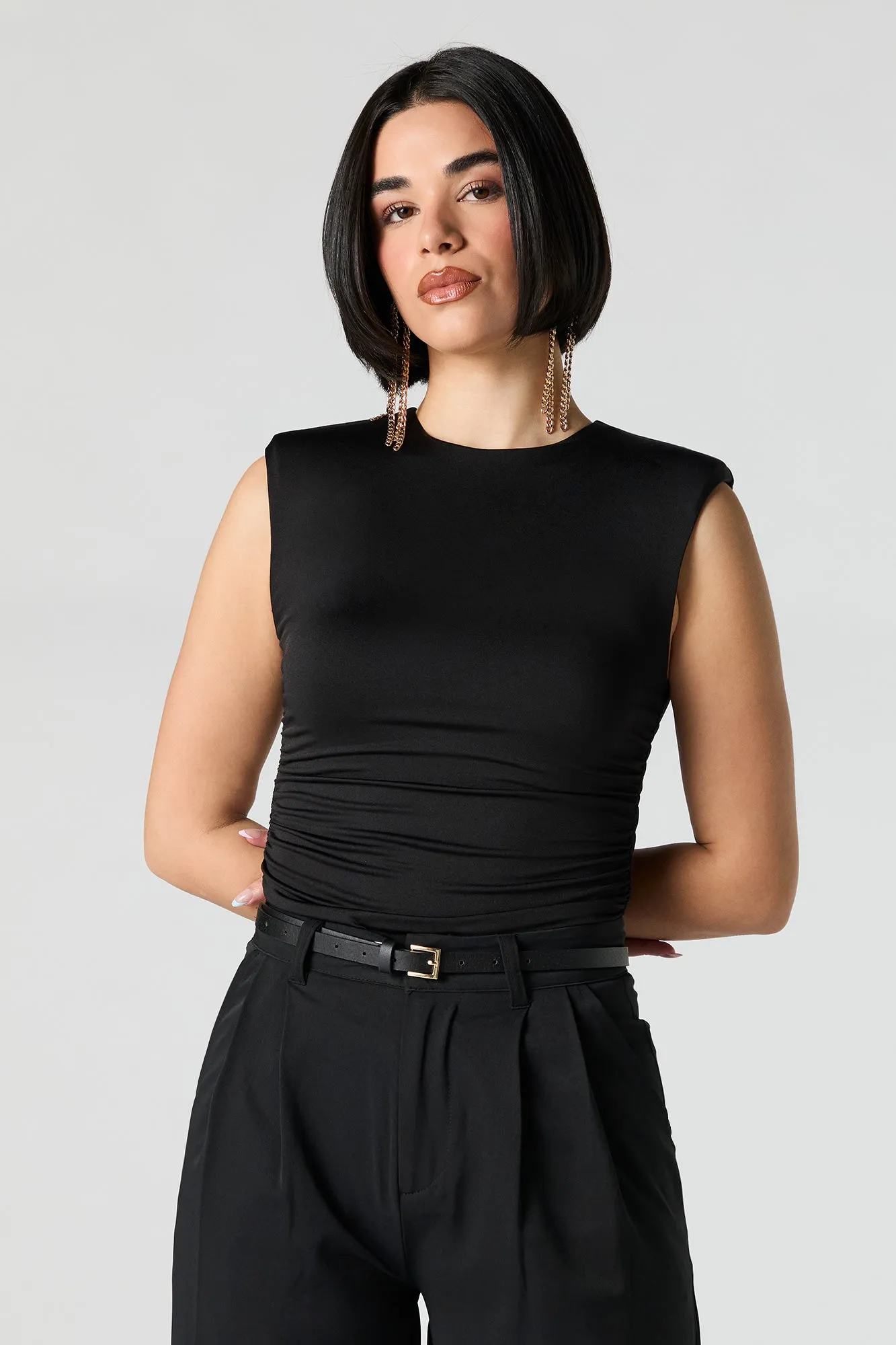 Contour Ruched Sleeveless Bodysuit sold by Urban Planet product image thumbnail 5